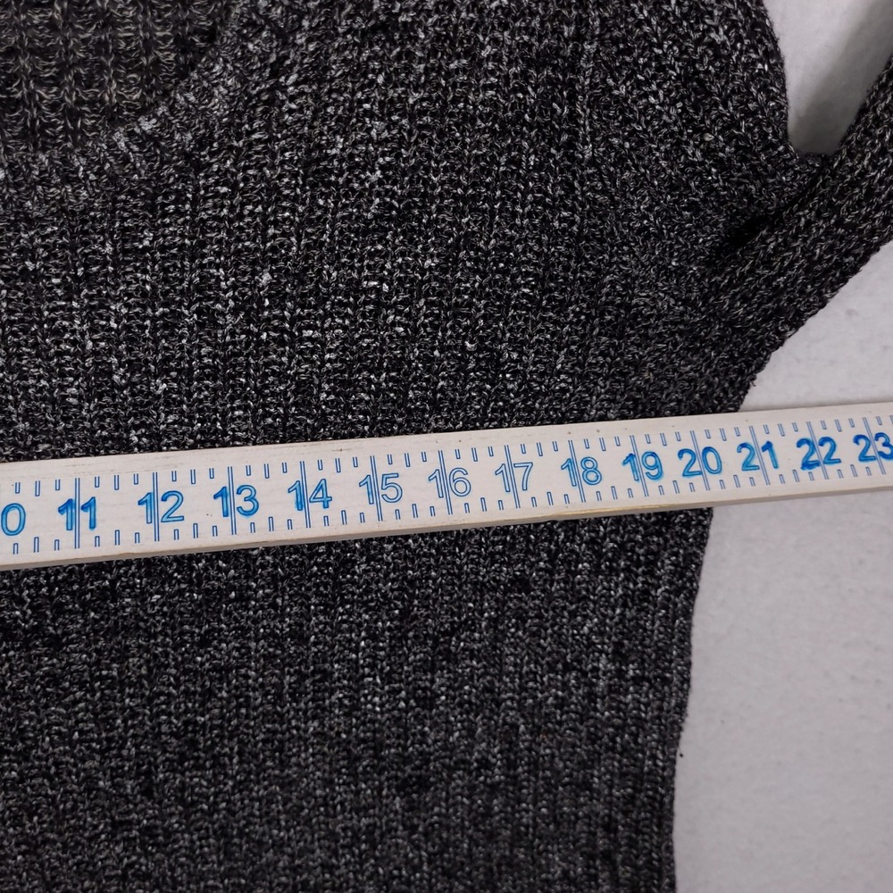 Eileen Fisher Scoop Neck Sweater Womens L Black White Marled Linen Blend Knit - Picture 5 of 13